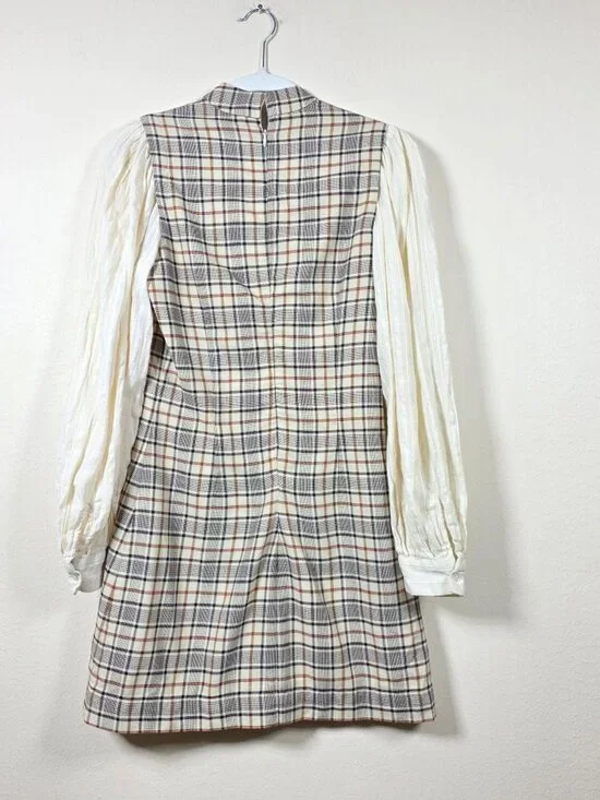 SEA NEW YORK BEATRIZ PLAID DRESS SIZE 2 MSRP 425$ - Picture 6 of 11